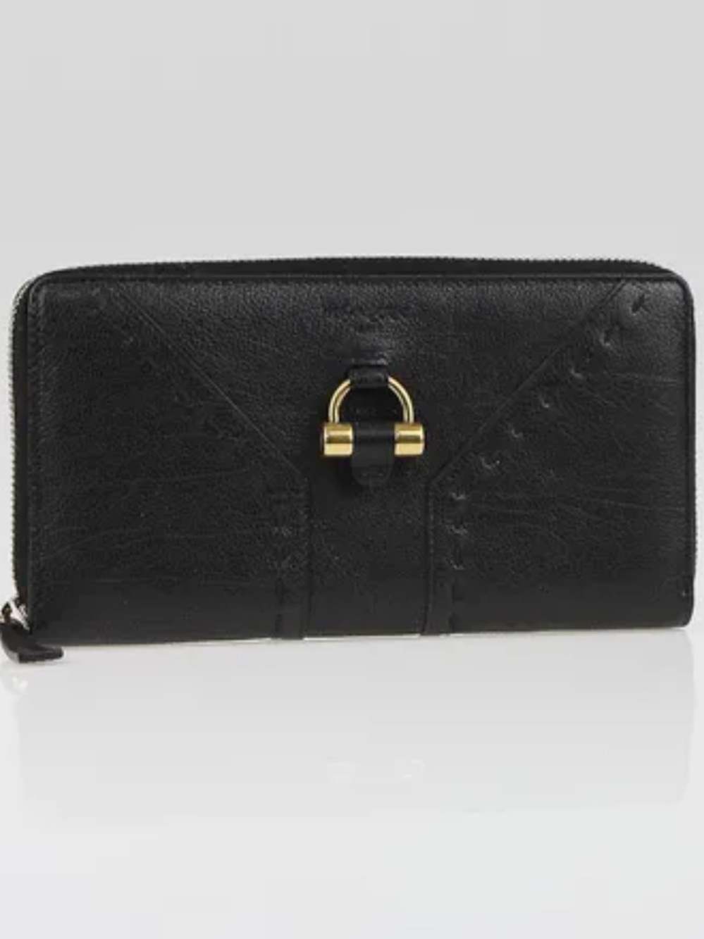 YSL vintage Classic Black Leather Wallet all inclusive EUC $1599 retail - Picture 10 of 14